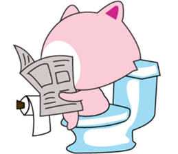 Sweet Pink Cat Second Day sticker #12191208