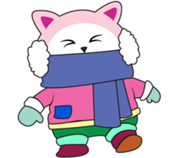 Sweet Pink Cat Second Day sticker #12191209