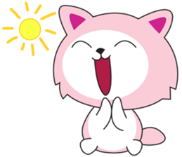 Sweet Pink Cat Second Day sticker #12191211