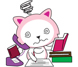 Sweet Pink Cat Second Day sticker #12191212