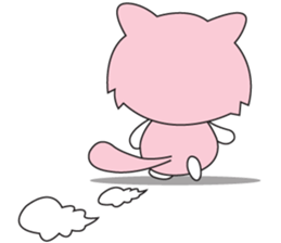 Sweet Pink Cat Second Day sticker #12191216