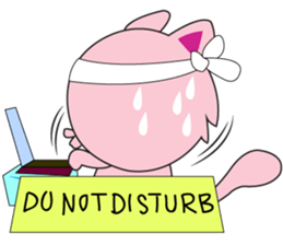 Sweet Pink Cat Second Day sticker #12191217