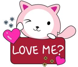 Sweet Pink Cat Second Day sticker #12191218