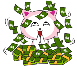 Sweet Pink Cat Second Day sticker #12191223