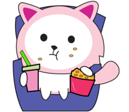 Sweet Pink Cat Second Day sticker #12191227