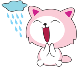 Sweet Pink Cat Second Day sticker #12191229