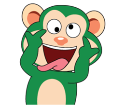 Funny Little Green Monkeys sticker #12191382
