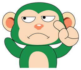 Funny Little Green Monkeys sticker #12191384