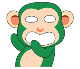 Funny Little Green Monkeys sticker #12191385