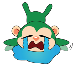 Funny Little Green Monkeys sticker #12191387
