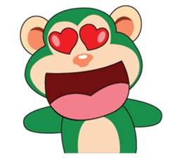 Funny Little Green Monkeys sticker #12191388