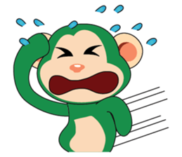 Funny Little Green Monkeys sticker #12191389