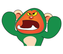 Funny Little Green Monkeys sticker #12191390