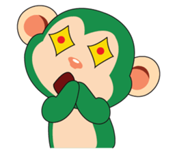 Funny Little Green Monkeys sticker #12191392