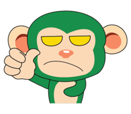 Funny Little Green Monkeys sticker #12191394