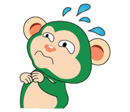 Funny Little Green Monkeys sticker #12191396