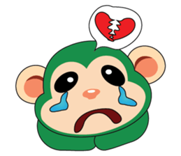 Funny Little Green Monkeys sticker #12191397
