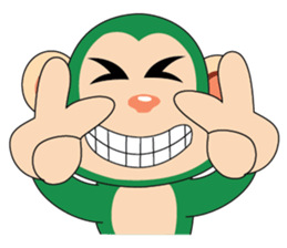 Funny Little Green Monkeys sticker #12191398