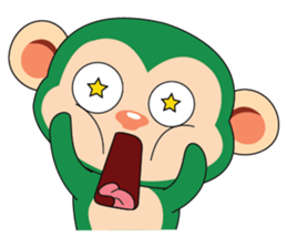 Funny Little Green Monkeys sticker #12191400