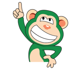 Funny Little Green Monkeys sticker #12191401