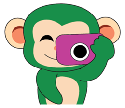 Funny Little Green Monkeys sticker #12191402