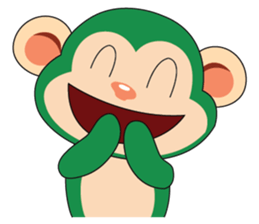 Funny Little Green Monkeys sticker #12191403