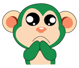 Funny Little Green Monkeys sticker #12191404