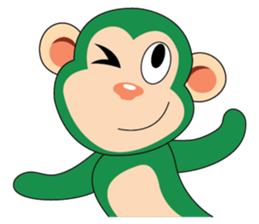 Funny Little Green Monkeys sticker #12191405