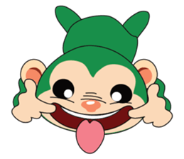 Funny Little Green Monkeys sticker #12191408
