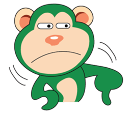 Funny Little Green Monkeys sticker #12191410