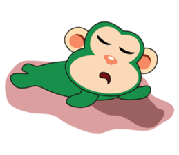Funny Little Green Monkeys sticker #12191411