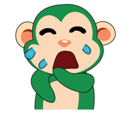 Funny Little Green Monkeys sticker #12191412