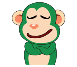 Funny Little Green Monkeys sticker #12191413