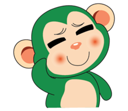 Funny Little Green Monkeys sticker #12191414