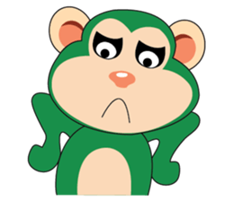 Funny Little Green Monkeys sticker #12191415