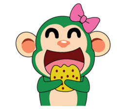 Funny Little Green Monkeys sticker #12191416