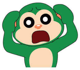 Funny Little Green Monkeys sticker #12191418