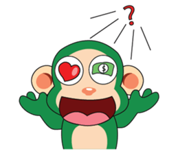 Funny Little Green Monkeys sticker #12191420