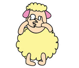 One of us: A Mischievous Golden Sheep sticker #12191704