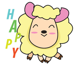 One of us: A Mischievous Golden Sheep sticker #12191708