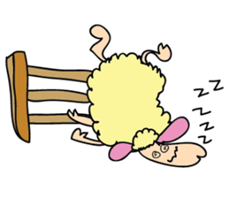 One of us: A Mischievous Golden Sheep sticker #12191717