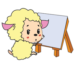One of us: A Mischievous Golden Sheep sticker #12191728