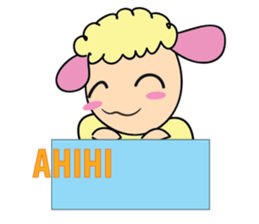 One of us: A Mischievous Golden Sheep sticker #12191735