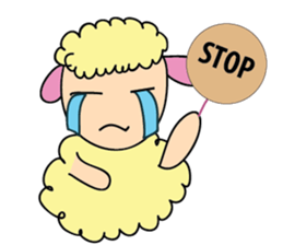 One of us: A Mischievous Golden Sheep sticker #12191738