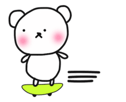 White bear of animation sticker sticker #12192349
