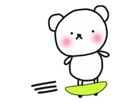 White bear of animation sticker sticker #12192352