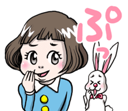 Rinko and Pinta of rabbit 3 sticker #12192662