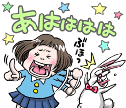 Rinko and Pinta of rabbit 3 sticker #12192664
