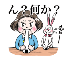 Rinko and Pinta of rabbit 3 sticker #12192668