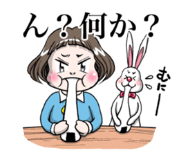 Rinko and Pinta of rabbit 3 sticker #12192668